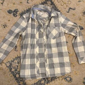 Vineyard Vines Blue and White Plaid Shirt